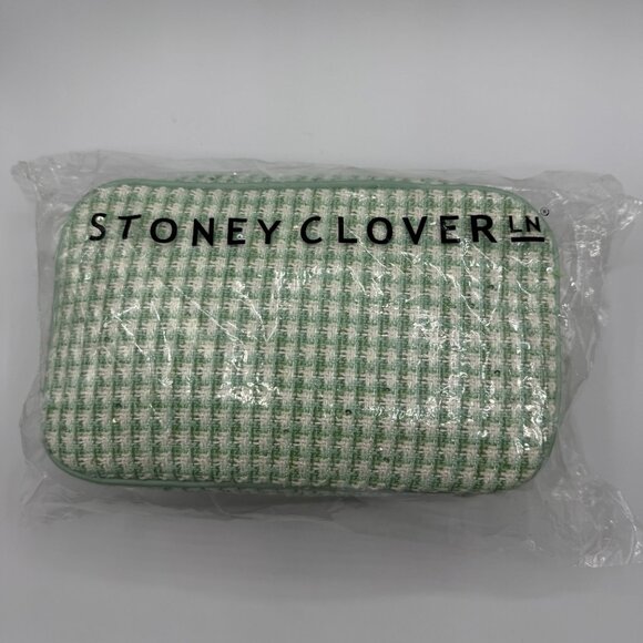 NWT Stoney Clover Lane Double Zip Pouch in Mint MSRP: $118 - Picture 6 of 7